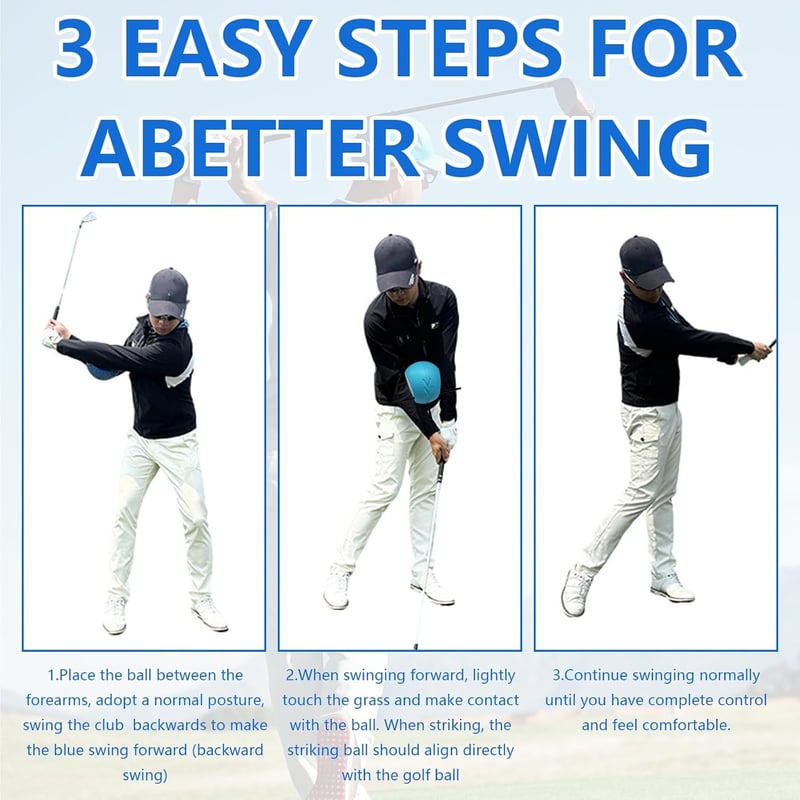 BONJUME Kék golf swing edző segédeszköz testtartás és karrendszer igazításához kezdőknek minden szinten
