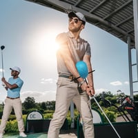 BONJUME Kék golf swing edző segédeszköz testtartás és karrendszer igazításához kezdőknek minden szinten 7