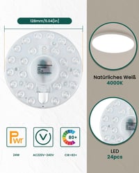 Bonlux 12W LED Modul Mennyezeti Lámpa Átalakító Készlet Természetes Fehér 4000K 6