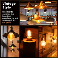 Bonlux Vintage E14 LED izzó meleg fehér 4W 2200K, 6 darab dekoratív filament 2