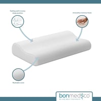 bonmedico Ergonomikus Memóriahabos Nyakpárna - Ortopédikus Nackenstützkissen Oldalsó és Hátulsó Alváshoz 3