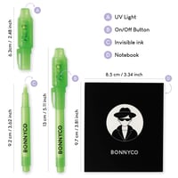 Sada 16 ks UV pier a zápisníkov BONNYCO – Darček k narodeninám pre chlapcov a dievčatá, výplň do adventného kalendára, drobný darček pre deti 5