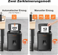 Bonsaii C231-D automata adatvédelmi aprítógép, 100 lap kapacitás, P4 mikrovágás, 16L tartály 2