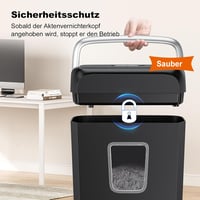 Bonsaii C237-B Iratmegsemmisítő 6 Lap Kapacitás, P-4 Biztonsági Szint, 13L Gyűjtőtartály - 6-Sheet 5