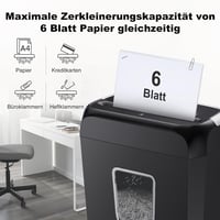 Bonsaii C237-B iratmegsemmisítő - 6 lap, bankkártya és gemkapocs, 13 literes tartály 2