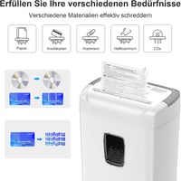 Bonsaii C243-A P4 Iratmegsemmisítő - 12 Lapos Keresztvágás, 21L Kapacitás, Kártyák/CD-k/Gemkapcsok Aprítására, Otthoni és Irodai Használatra 2