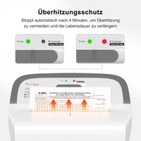 Bonsaii C277-C Iratmegsemmisítő, 8 Lapos P-4 Biztonsági Szintű Keresztvágó, 5x14mm, Bankkártya és Gémkapocs Aprító, Túlmelegedés Elleni Véde 4