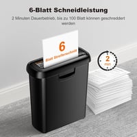 Bonsaii S123-A papírmegsemmisítő 6 lap szalagvágás P2 biztonsági szint 2