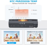 BONSEN A3 Laminátor Never Jam technológiával, 100 lamináló tasak, NTC hőmérséklet szabályozás 4