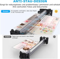 BONSEN A3 Laminátor Never Jam technológiával, 100 lamináló tasak, NTC hőmérséklet szabályozás 3