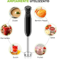 Bonsenkitchen HB3201 merülő botmixer 1000 W, rozsdamentes acél - fekete 2
