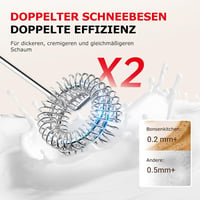 Bonsenkitchen USB-s tölthető kézi tejhabosító állvánnyal, rozsdamentes acél 3