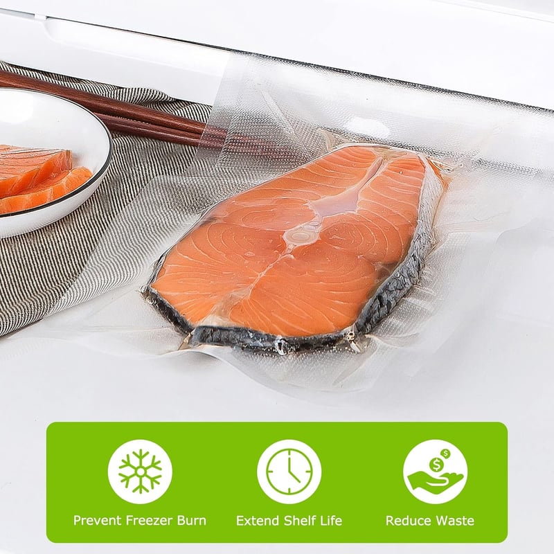 Bonsenkitchen Vákuum Tárolósákok 100db 20x30cm Élelmiszer Friss Tartásához