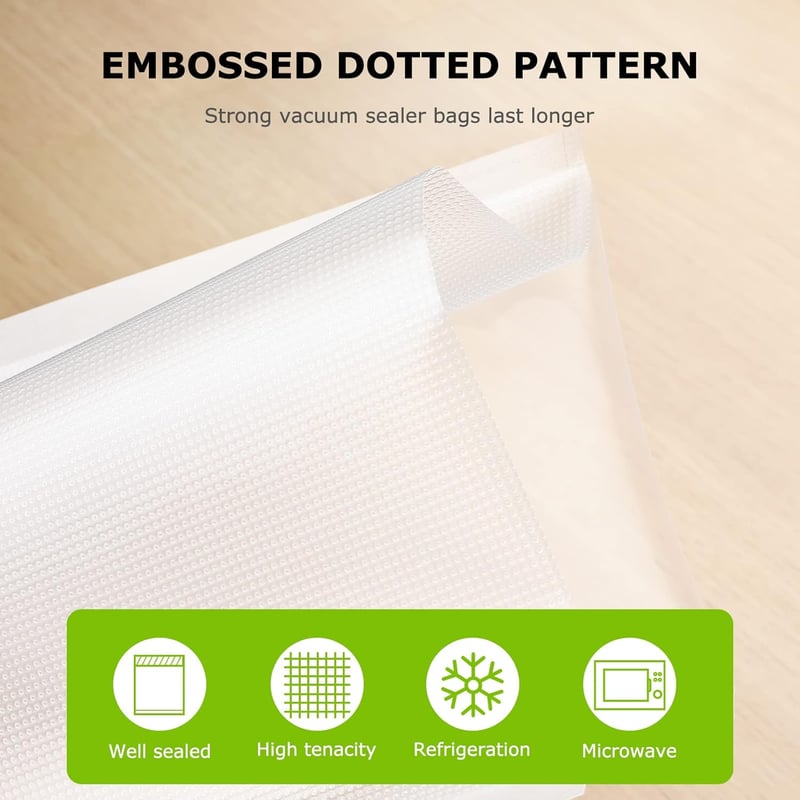 Bonsenkitchen Vákuum Tárolósákok 100db 20x30cm Élelmiszer Friss Tartásához