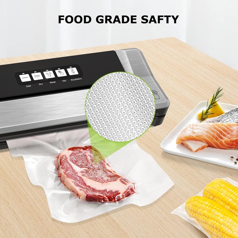 Bonsenkitchen Vákuum Tárolósákok 100db 20x30cm Élelmiszer Friss Tartásához