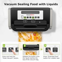 Bonsenkitchen Vákuumfóliázó Gép Globefish Technológiával - Műanyag Házas Élelmiszer Tartósító 125W - 2 Tekercs Tasakkal 5
