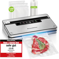 Bonsenkitchen Vákuumfóliázó Gép Globefish Technológiával - Nagy Sebességű Folyamatos Működés, Gyors Vákuum, Beépített Fólia Tároló és Vágó 1