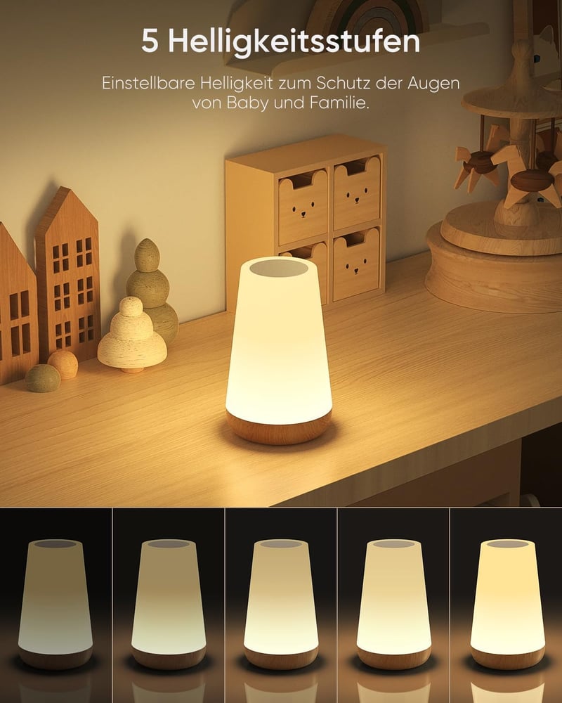 Bonsery éjjeli lámpa érintésérzékeny dimmer távirányítóval USB töltéssel 13 szín