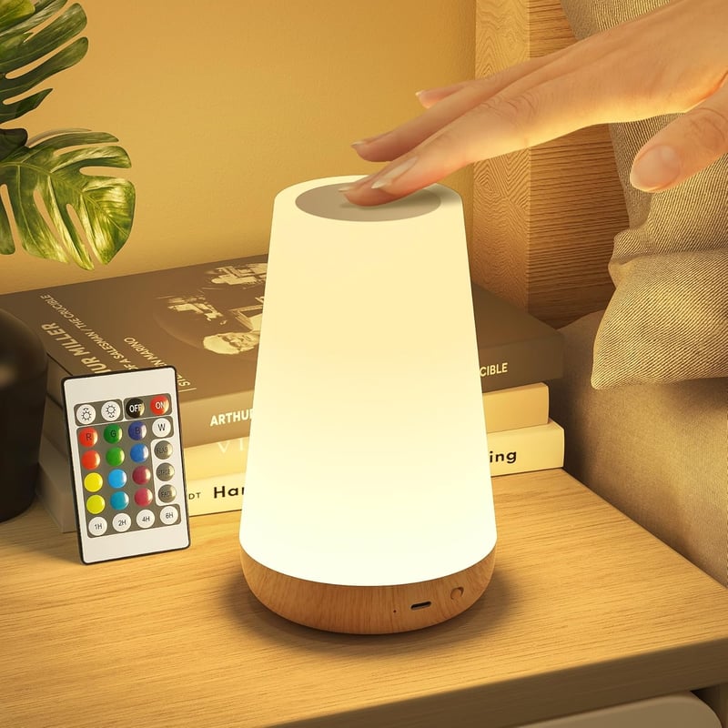 Bonsery éjjeli lámpa érintésérzékeny dimmer távirányítóval USB töltéssel 13 szín