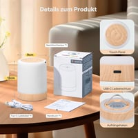 Bonsery érintős LED éjjeli lámpa 256 színnel, 3 fénymóddal, tompítható, USB tölthető kábel nélküli időzítővel és memóriával, kampóval, gyere 6