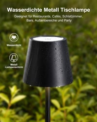 Bonsery LED asztali lámpa 5200 mAh akkumulátor, USB töltés, 3 színhőmérséklet, vízálló, dimmer 5