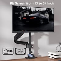BONTEC Állítható Monitor Tartó 13-34 Colos Képernyőhöz Gázrugós Kar VESA 75/100 4