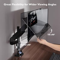 BONTEC Állítható Monitor Tartó 13-34 Colos Képernyőhöz Gázrugós Kar VESA 75/100 6