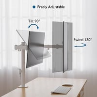 BONTEC Dual Monitor Tartó 13-27 Hüvelykes LCD Kijelzőhöz, Ergonomikus Forgatható Monitortartó Kar 4