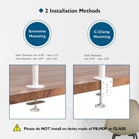 BONTEC Dual Monitor Tartó 13-27 Hüvelykes LCD Kijelzőhöz, Ergonomikus Forgatható Monitortartó Kar 8