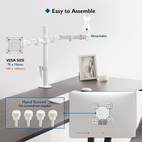 BONTEC Dual Monitor Tartó 13-27 Hüvelykes LCD Kijelzőhöz, Ergonomikus Forgatható Monitortartó Kar 6