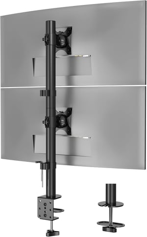 BONTEC Dual Monitor Tartó 13-34" Magasságállítható Forgó VESA Kompatibilis