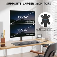 BONTEC Dual Monitor Tartó 13-34" Magasságállítható Forgó VESA Kompatibilis 3