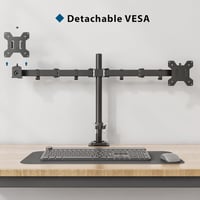 BONTEC Dupla Monitor Tartó Asztali Forgatható Dönthető Magasságállítható 15-32 Colos VESA 4
