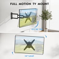 BONTEC Otočný nástenný držiak na TV pre 26-65 palcové ploché a zakrivené LED LCD OLED televízory, vysunutie 950 mm, VESA 400x400 mm, max. 35 kg, vhodný aj do rohu 5