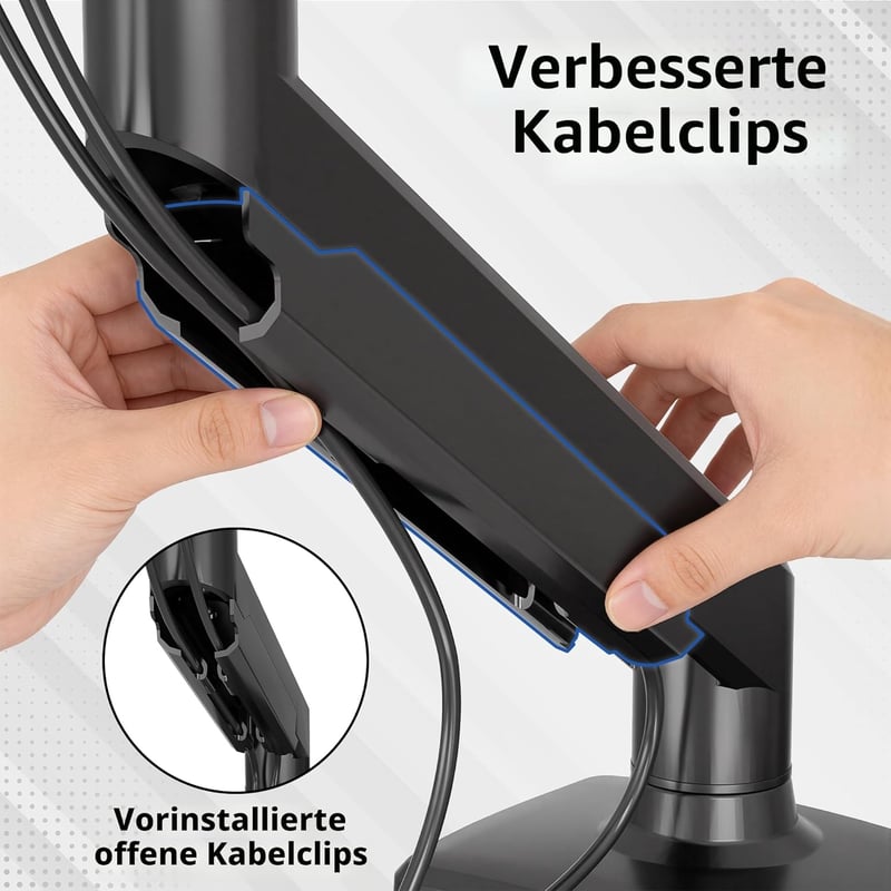 BONTEC Monitor Tartó Gázrugós 15-32 Colos Monitorokhoz 360° Forgatható