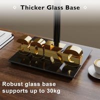 BONTEC Monitortartó Állvány 13-32" Lapos/Ívelt Képernyőkhöz, 10kg Teherbírás, Edzett Üveg Talp, Dönthető ±75° Forgatható ±80°, VESA 75/100mm 4