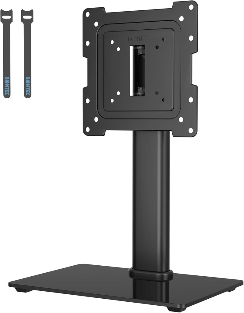 BONTEC TV állvány 17-43 colos LCD LED OLED tévéhez, 45 kg terhelhetőség, forgatható, magasságállítható