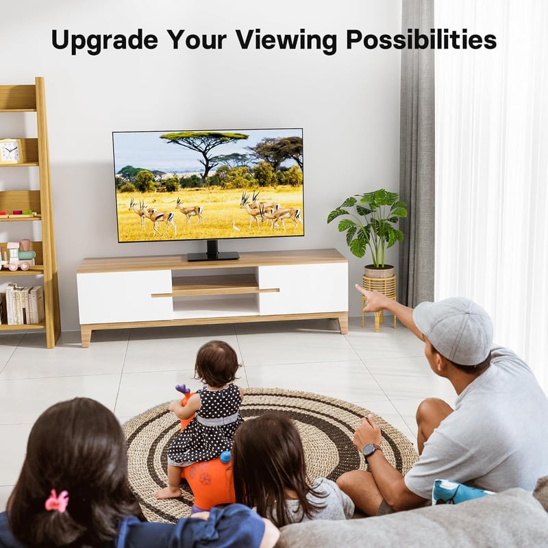 BONTEC TV állvány 17-43 colos LCD LED OLED tévéhez, 45 kg terhelhetőség, forgatható, magasságállítható