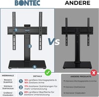 BONTEC TV állvány forgó 26-55 colos tévéhez, magasságállítható, max 45 kg 2