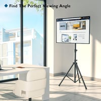 BONTEC TV Állvány Padlóra Állítható Forgatható Dönthető 32-60 Hüvelyk LCD LED OLED Plazma Síkképernyős Ívelt Televízió 45kg VESA 400x400mm 6