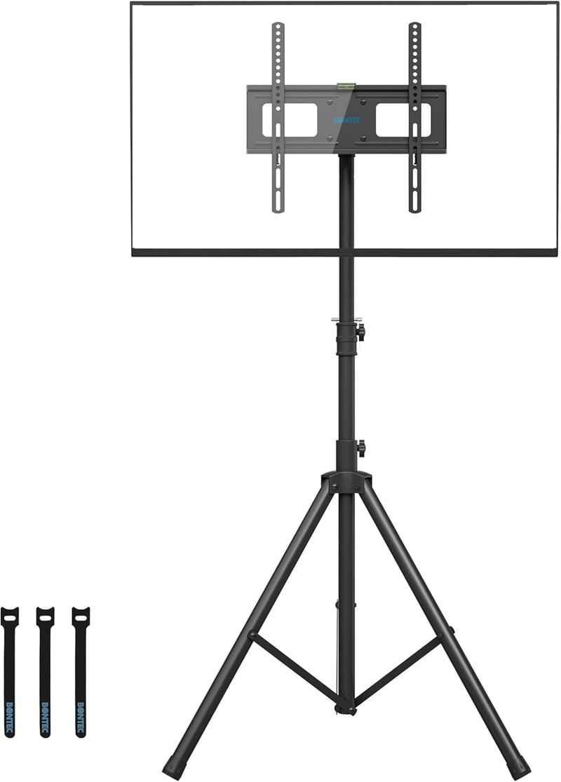 BONTEC TV Állvány Padlóra Állítható Forgatható Dönthető 32-60 Hüvelyk LCD LED OLED Plazma Síkképernyős Ívelt Televízió 45kg VESA 400x400mm