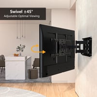 Bontec Držiak na TV stenu pre 37-80 palcové zariadenia - Sklopný, otočný, kompatibilný so zakrivenými LCD/LED, nosnosť 65 kg, VESA 600x400 2