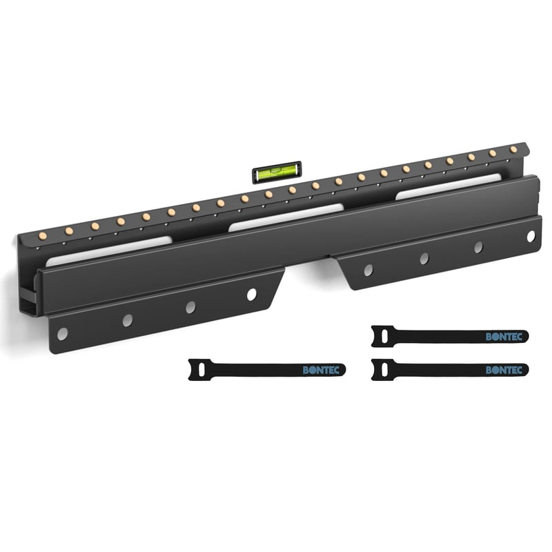 BONTEC TV Držiak na stenu bez vŕtania – pre 26-55" LED/LCD/OLED obrazovky, nosnosť 50 kg, VESA 400x400mm, naklápací, tenký dizajn, jednoduchá inštalácia