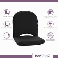 bonVIVO Easy Smart összecsukható padlószék – japán stílusú meditációs ülőpárna, állítható háttámlával, vízálló huzattal, beltérre és kültérr 4