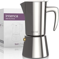 bonVIVO Moka Pot 2 csészés rozsdamentes acél kávéfőző 100ml ezüst 1