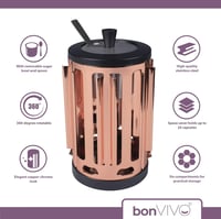 bonVIVO Rozsdamentes Acél Kapszulatartó - 25 Kávékapszulához - 360° Forgó Adagoló Cukoredénnyel és Kanállal - Nespresso/Dolce Gusto Kompatib 3