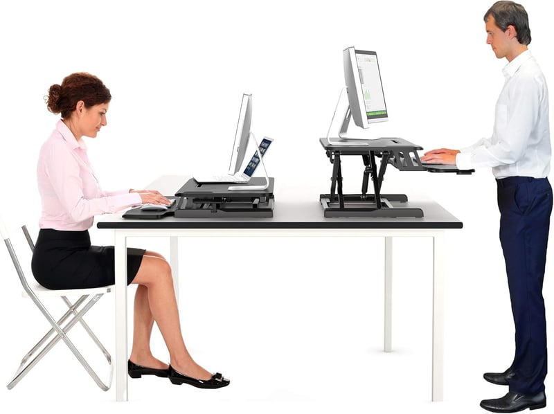 bonVIVO Sit Stand Workstation Állítható Magasságú Munkaasztal
