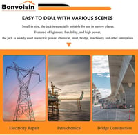 Bonvoisin 10T Hidraulikus Henger Kézi Pumpával 50mm Lökethosszal Építkezéshez 6