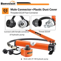 Bonvoisin 20T Hidraulikus Henger CP-180 Kézi Szivattyúval, 30mm Lökethossz 5