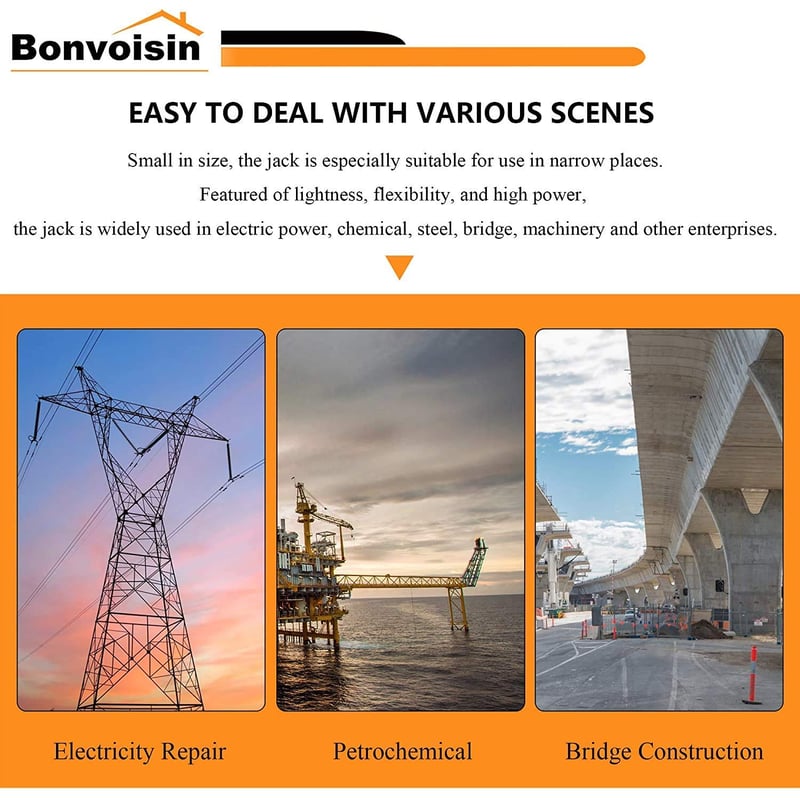 Bonvoisin 20T Hidraulikus Henger CP-180 Kézi Szivattyúval, 30mm Lökethossz